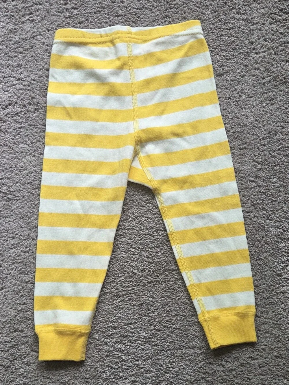 NWT Hannah Andersson Yellow & White Striped Organic Cotton Pajamas Set, Size 4T